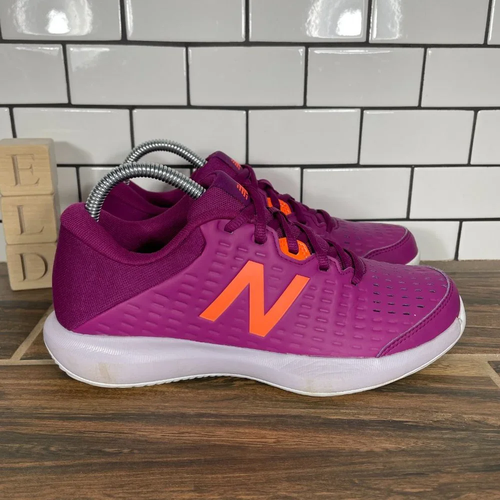 New Balance 696v4 Youth Girls Size 6.5 Shoes Mulberry Hard Court Tennis Sneaker